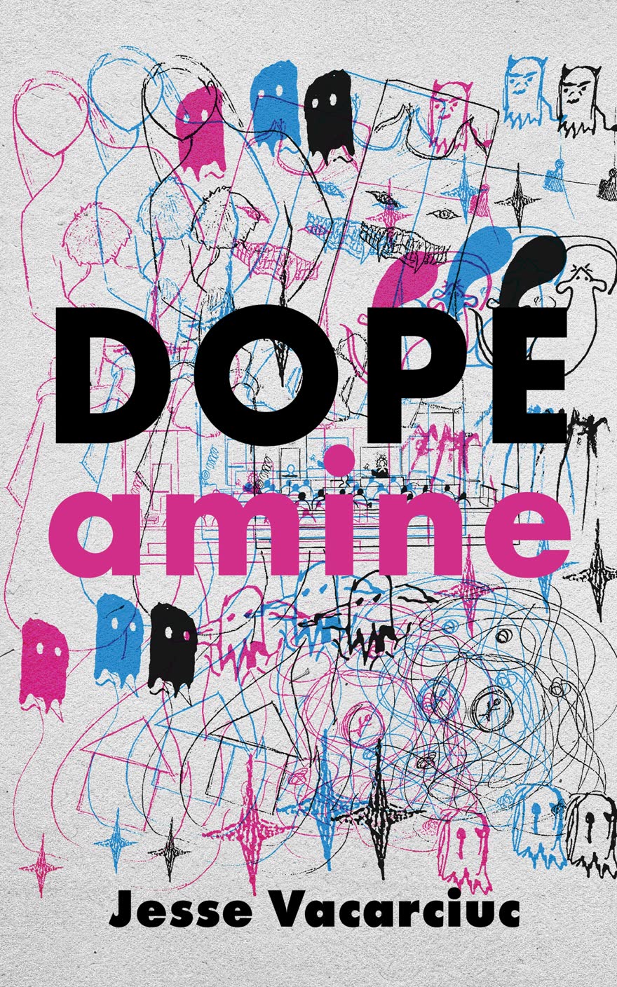 DOPEamine poetry book cover by Jesse Vacarciuc